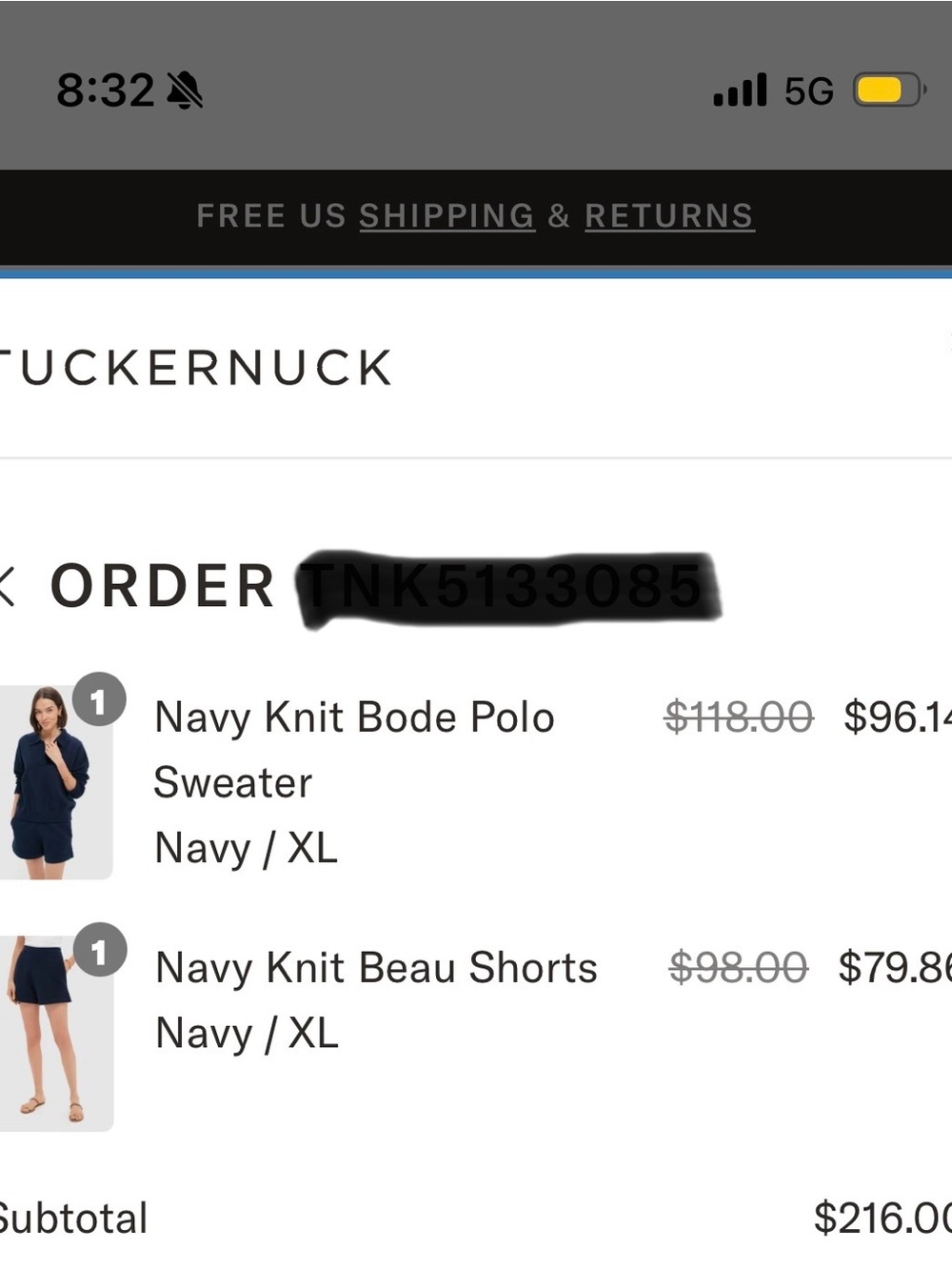 Pomander Place Navy Knit Polo and short set - XL